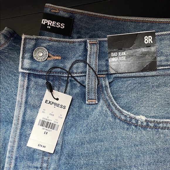 🆕 Express Blue Vintage Denim Women's Jeans New with Tags Size 8 Regular - Picture 9 of 12